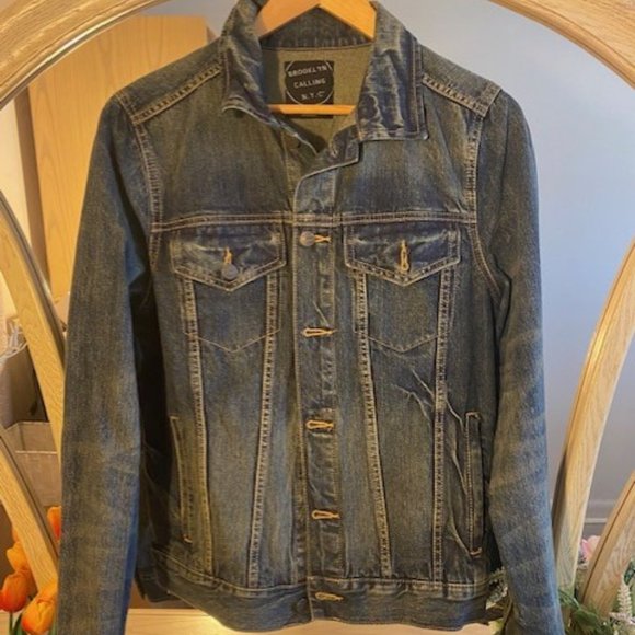Men's Denim Jacket- Small- Brooklyn Calling NYC - Picture 1 of 3